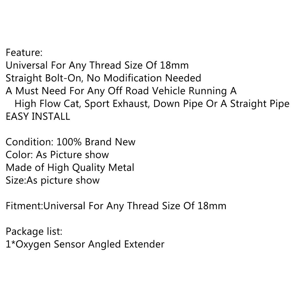 O2 kyslíkový senzor úhlový prodlužovací vložka 90 stupňů 02 nástavec zátka M18 X 1,5
