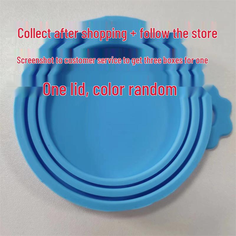 Silicone Pet Food Can Lid - Airtight Seal for Cats & Dogs, 3-in-1 Design