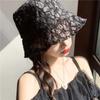 Mesh Basin Pure Color Caps Hollow Summer Hat Flower Lace Bucket Hat Sun Cap Female Hats Sun Hat