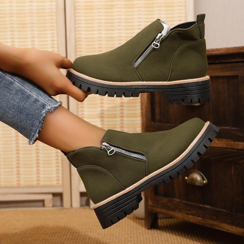 2025 New Women Simple and Stylish Boots Plus Size Platform Shoes Women Thick Sole Ankle Boots Fashion Comfortable for Women