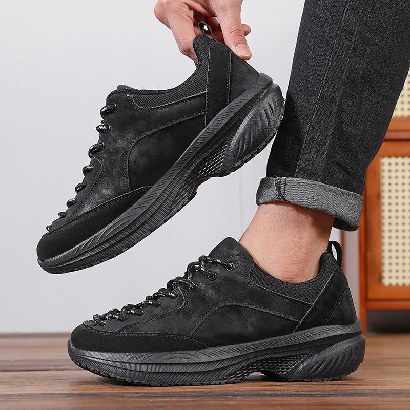Men Wide Suede Hiking Shoes Non Slip Wear Resistant Low Top Mountain Climbing Sneakers Eco Friendly Zero Drop Running Shoesr