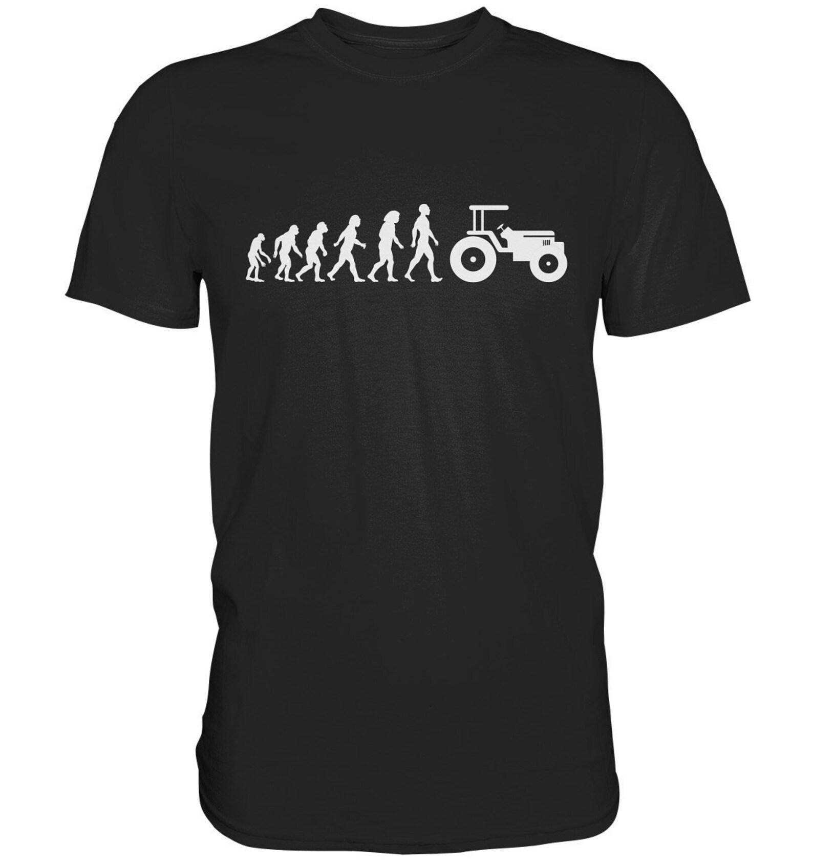 Farmer T-Shirt • Farmer Evolution Tractor • Farm Farmer Tractor Driver Gift Tractor Shirt - Premium Shirt S