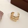 Alloy Minimalist Multi-layer Open Ring - Retro Fashion Design