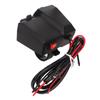 Motorcycle Handlebar Charger ABS with Voltage and Temperature Digital Display Motorbike Power Supply Socket for Riding