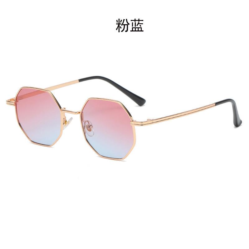 Unisex Polygonale Sonnenbrille - Geometrische Retro-Sonnenbrille für Männer und Frauen,