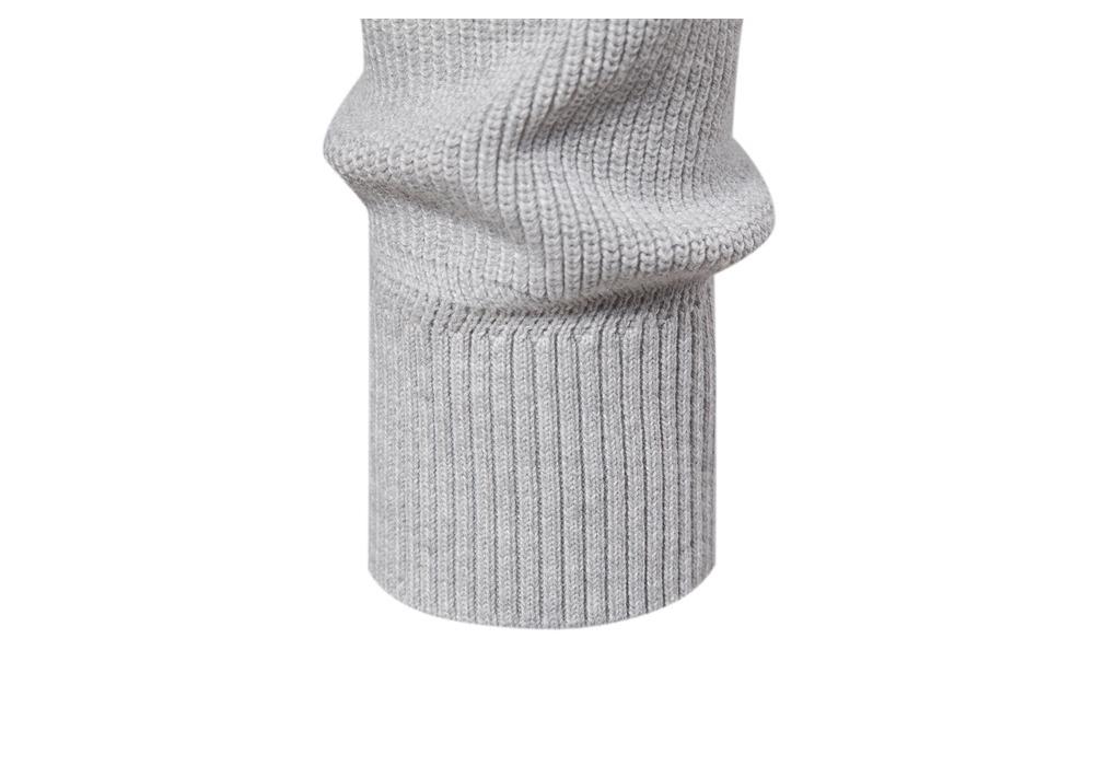 Pull Polyvalent pour Homme à Fermeture Éclair et Col Montant - Couleur Unie - Tendance Automne/Hiver à Manches Longues Style Européen