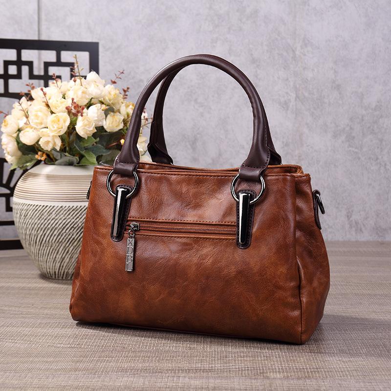Vintage Chinese Style Shoulder Crossbody Bags for Women Embossing Print Tote Bags Large Capacity Multi-Pocket Soft Handbags