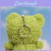 Charming Soft Toy Bear Keychain Colorful Plush Animal Backpack Accessory For Kids