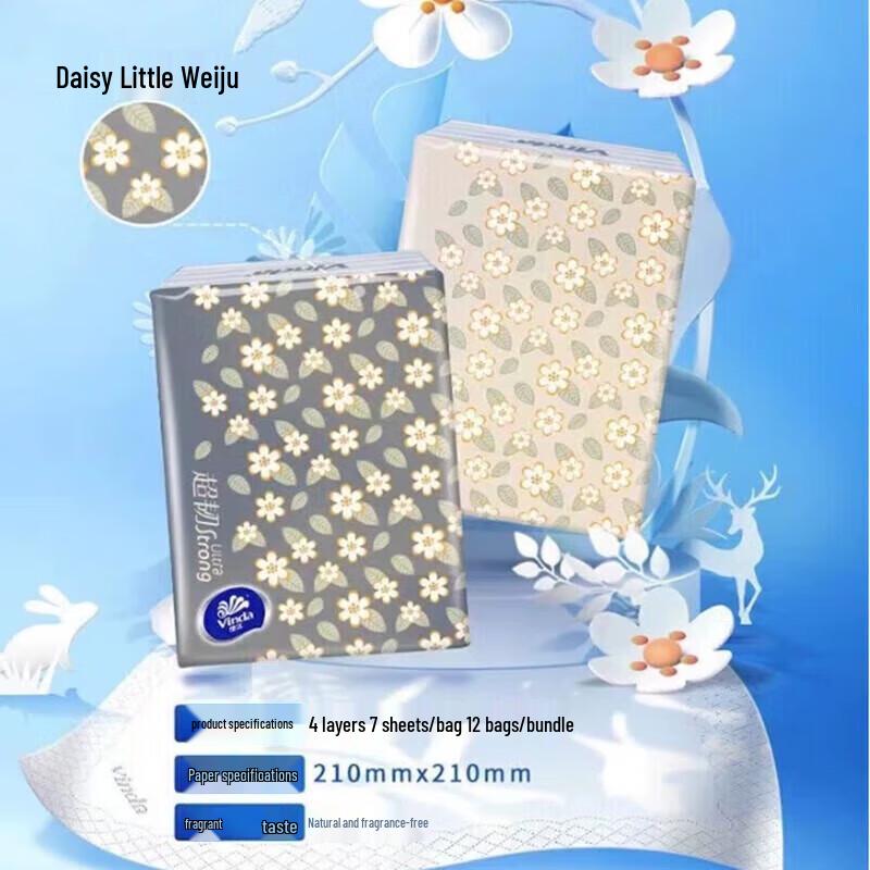 Vinda Super Tough 4-Ply Paper Handkerchiefs