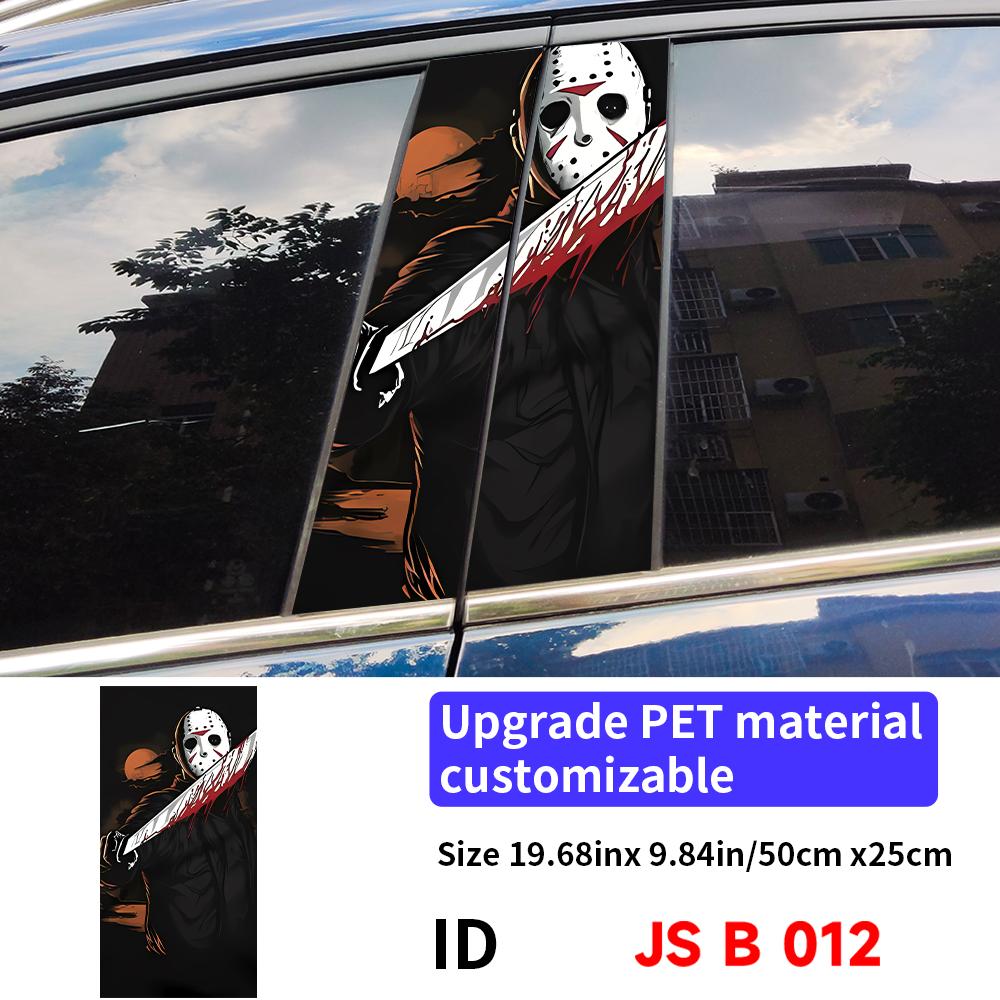 Mask Jason Car Stickers Car B-pillar Vinyl Decals Waterproof Auto Center Pillar Sticker Cover Scratches Vehicle Decor Accessorie