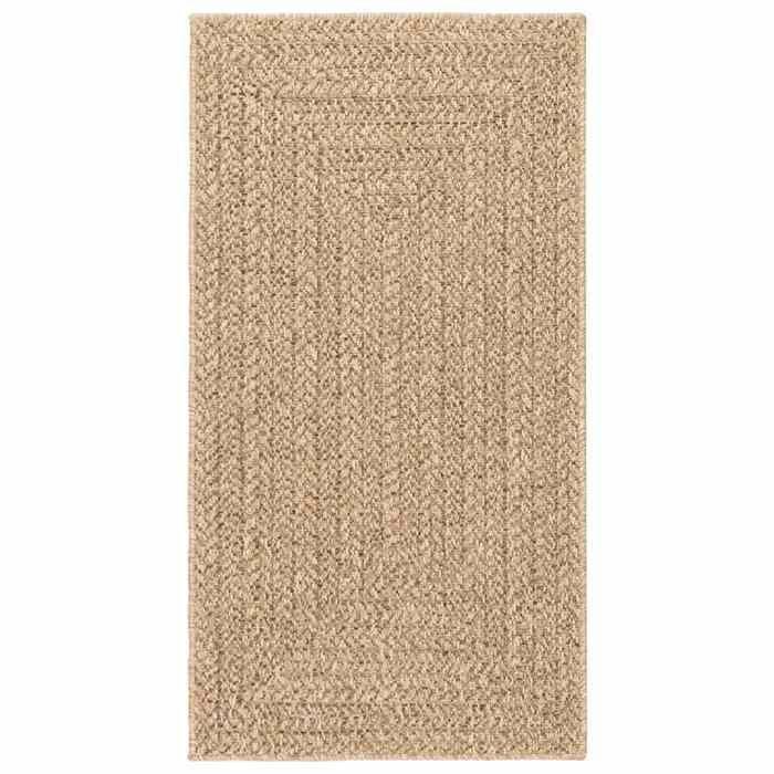 VidaXL ZIZUR Beige Rug 80x150 Cm Jute Look Indoor Outdoor, Outdoor Rug, Floor Mat, Indoor Rug, 4010389