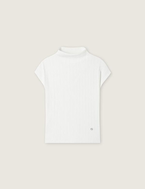 ROEM Mock Neck Short Sleeve T-Shirt Rmhwg25Nt2