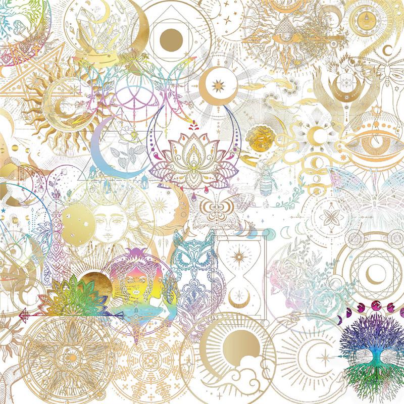 50Pcs/Set Golden Culture & Custom Series 01 PET Stickers Waterproof DIY Fashion Doodle Decals Stickers