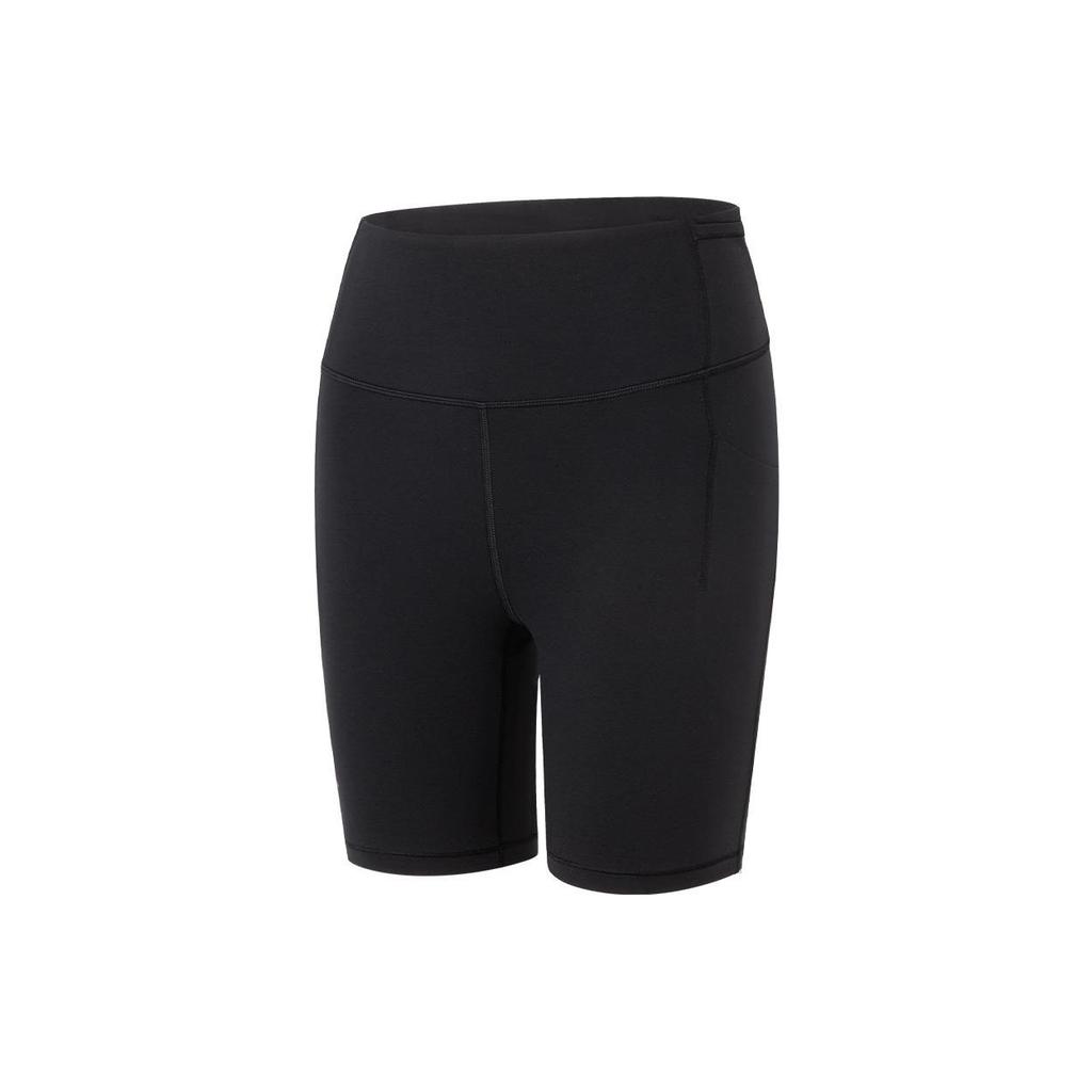 Saucony Solid Color Knitted Breathable Stretch Sports Shorts Women shorts Black SC1239064-1