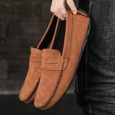 Mode Wildleder Männer Casual Schuhe Atmungsaktive Komfort Slip-on Herren Fahren Schuhe Luxus Marke Männer Müßiggänger Herren Faule Schuhe mokassins