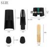 M MBAT Tenor Saxophone Cap Clip Accessory Set Tenor Saxophone Mouthpiece Cap Clip Reed Toothpads Woodwind Instrument Accessories