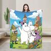 Coperta Morbida Moomin Carina per Divano Letto Coperta da Viaggio Casual Campeggio Invernale Flanella Copriletto