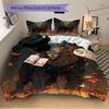 3pcs Lion Fantasy Artwork Bedding Set - 1 Duvet Cover + 2 Pillowcases(Core Not Included), Machine Washable Polyester, All-Season Comfort, Be