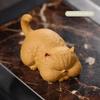Chinese Yixing Purple Clay Sculpture Tea Pet Cute Lucky Cat Statue Decor Tea Figurine Desktop Ornaments  Tea Set Decoration