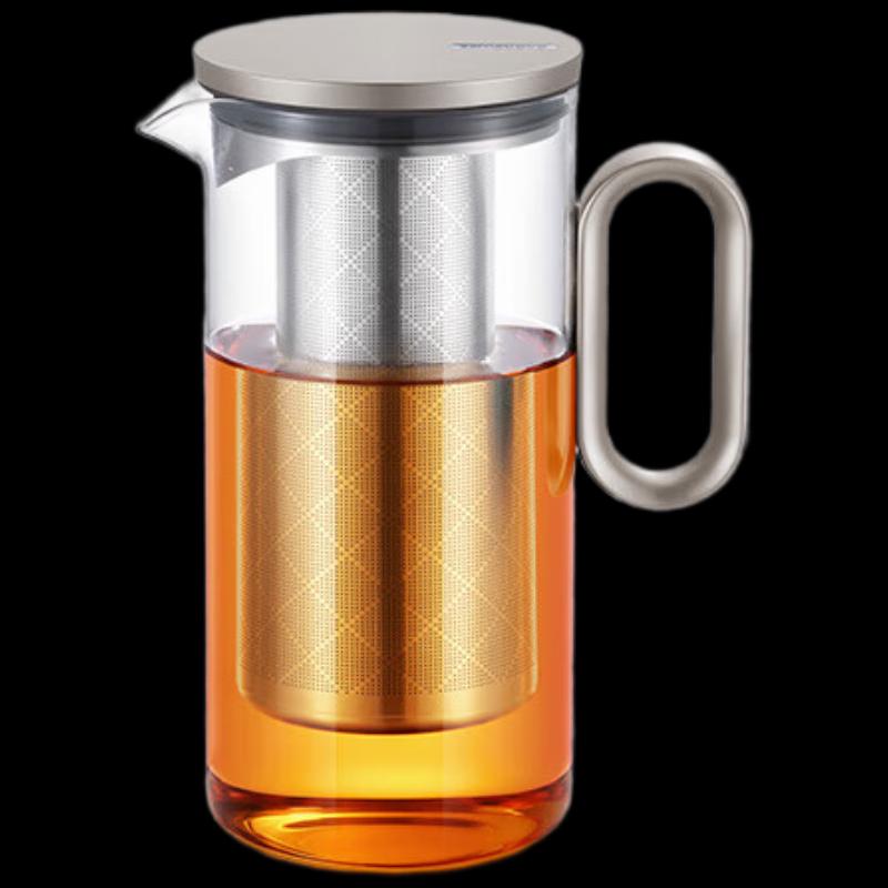 Shangming LV04 Heat-Resistant Glass Teapot with Stainless Steel Infuser