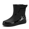 Fashion Winter Rain Working Boots for Men Casual  Ankle Men's Chef Rainboots Fashion Non-slip Fishing Shoe Men Waterproof Outdoor Boot