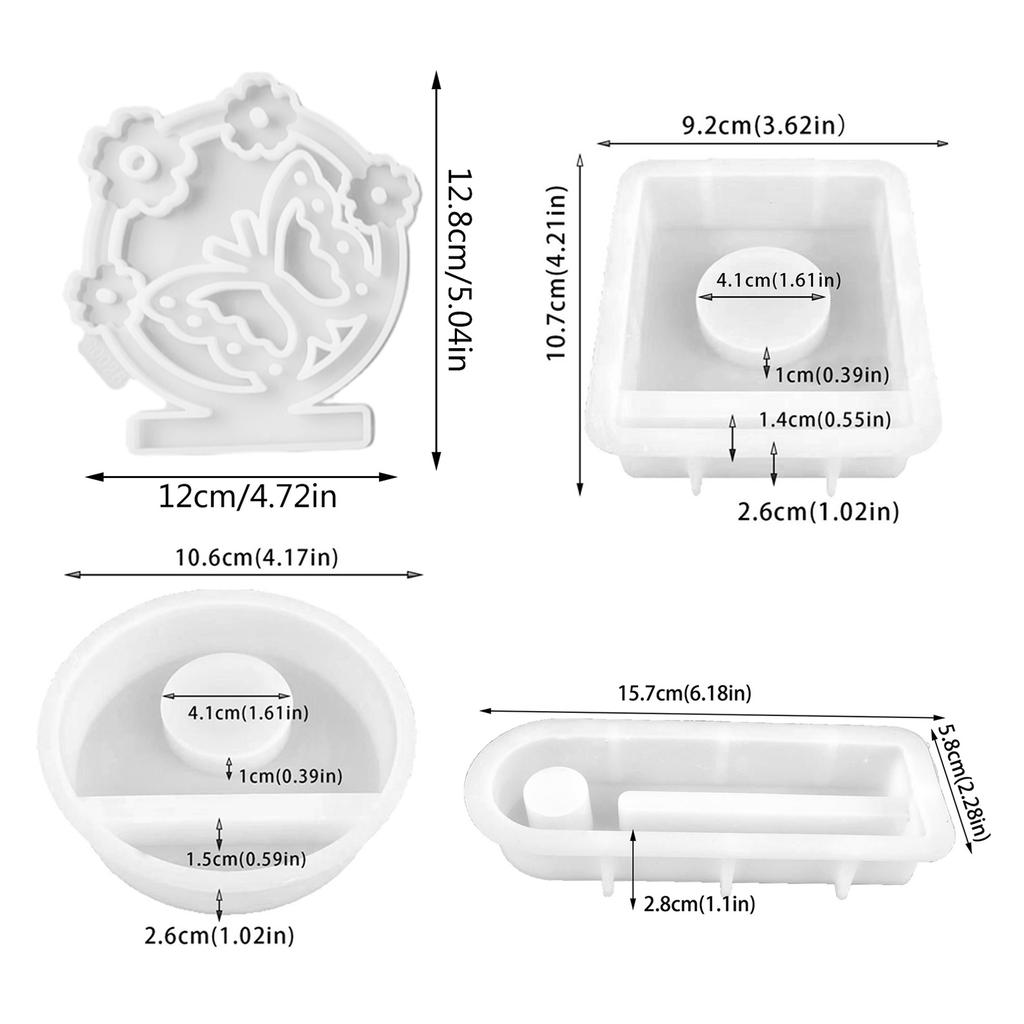 Easter Theme Candle Holder Molds, Easter Butterfly Candle Stand Molds with Base for DIY Candle Holder Easter Decorations
