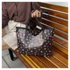 Large Capacity Printed Faux Leather Tote Bag for Women Fashionable Street Style Shoulder Purse