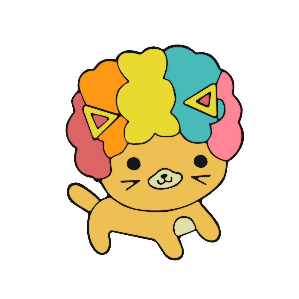 Creative Cartoon Animal Brooch: Cute Fox, Cat, and Monkey-Shaped Accessories
