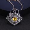 Vintage Djävulens Öga Halsband Herr Trendig Personlighet Mörk Stil Punk Smycken Blått Öga Hänge
