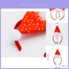 Cross-border Christmas Headband Accessory Cute Red Santa Hat Handcrafted With Christmas Bells