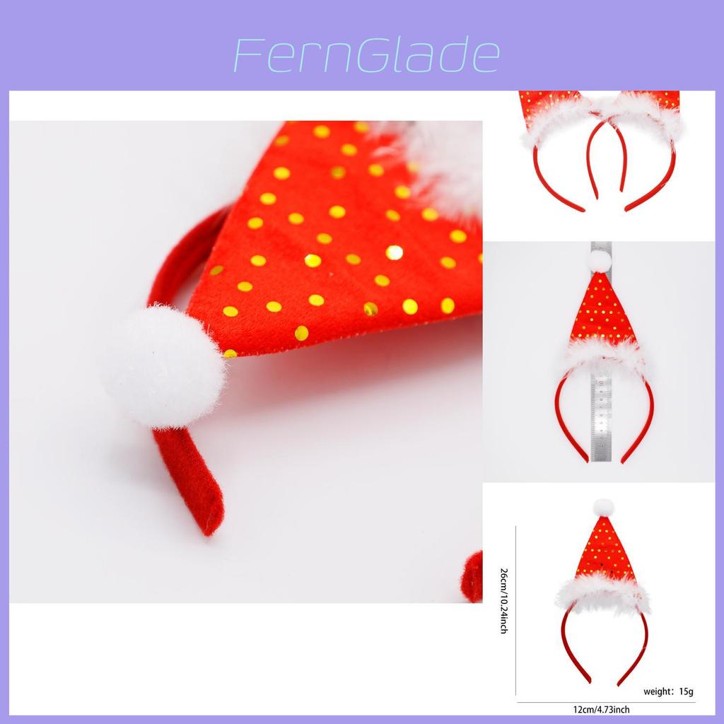 Cross-border Christmas Headband Accessory Cute Red Santa Hat Handcrafted With Christmas Bells