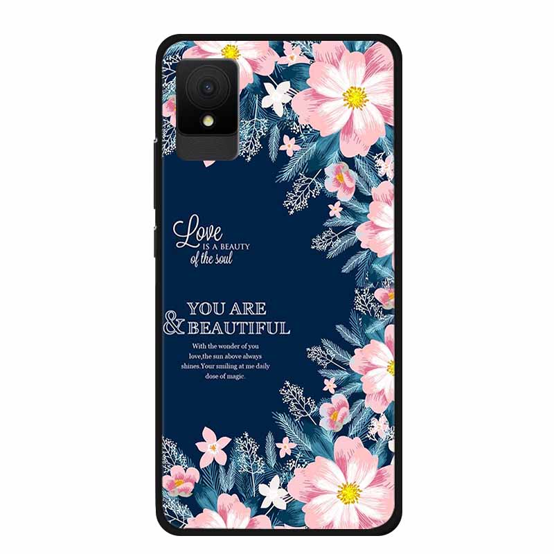 Für TCL 505 Handyhüllen Rückabdeckung Für TCL 502 Schwarzer Rand Silikon TPU Funda für TCL505 Marmor Weiche Hülle Bunte Hülle Bumper