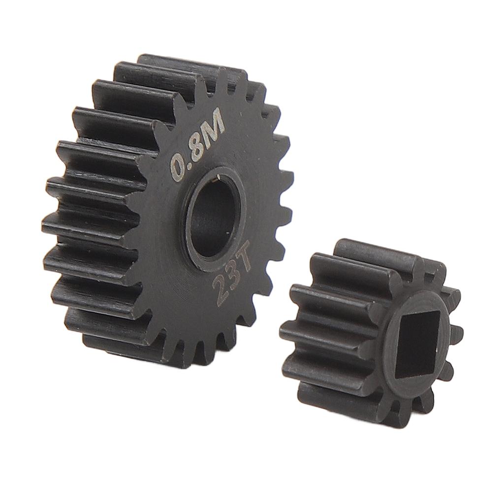 RC Portal Gears 0.8M Portal Gears 12T 23T Steel Gears Compatible for Axial Capra for SCX10 III 1/10 RC Cars