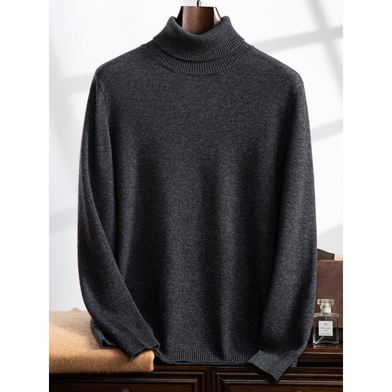 2025 new high lapel cashmere sweater flat Korean version loose versatile pullover sweater
