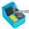 Small Soldering Iron Tips Cleaning Box Steel Brush Sponge Copper Wire 3 Clean Modes Welding Head Tin Slag Remove Cleaner Tool
