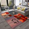 Flamingo Flower Tropical Leaves Pattern Carpet Floor Mat Non-slip Floor Mat Rug for Home Living Room Bedroom Sofa Doormat Decor
