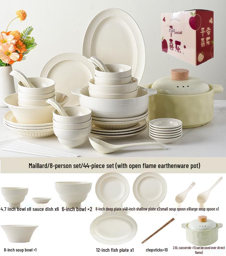 Ceramic Dinnerware Set: Bowls, Plates, and Chopsticks - 2025 Style Housewarming Gift