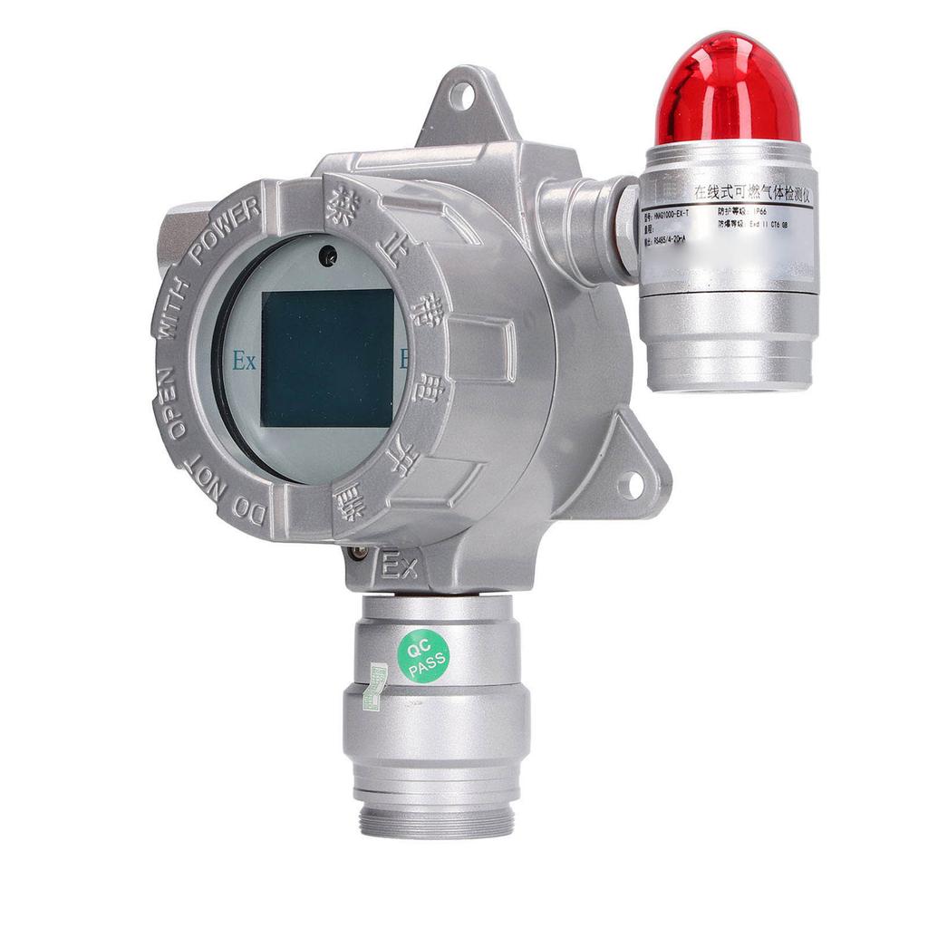 0‑100ppm LCD Fixed H2S Gas Detector 4‑20mA Signal RS485 Digital Signal Output Shop Gas Alarm Meter US Plug 100‑240V