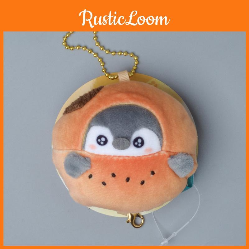 Character Egg Penguin Toast Pineapple Bun Plush Doll Keychain For Giving Gift