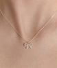 Tatiana (Silver 925) Cubic Ring Ribbon Necklace Nz2176