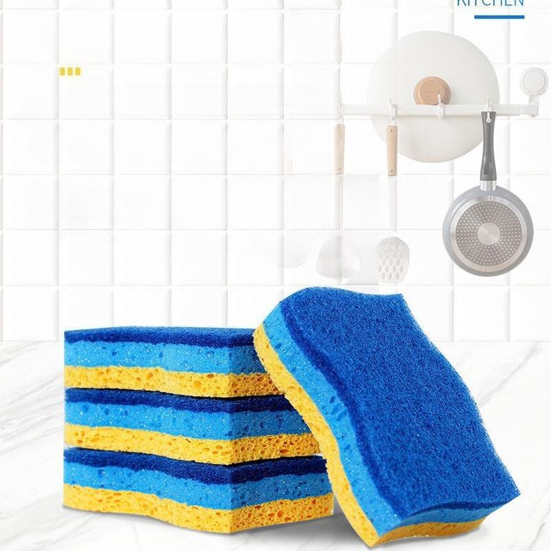 6Pcs/Set Non-Scratch Cellulose Household Kitchen Sponges Dishes Sponge Multi-Use Dish Scrubber Sponge for Kitchen Cleaning Tool