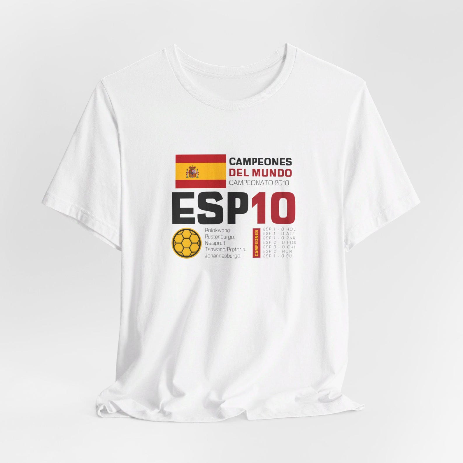 Spain 2010 World Cup Champions T-Shirt: La Roja Football Heritage 2XL