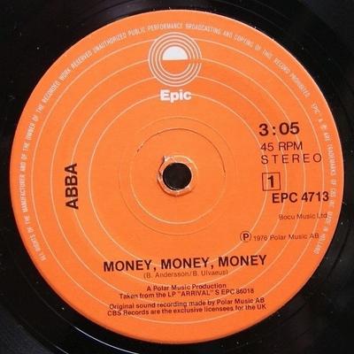 7inch Record ABBA - Money, Money, Money EPC4713 Epic 1976 UK Pop Used