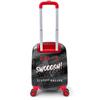 coral high Kids Black Red Anime Car Patterned Children's Suitcase 16738