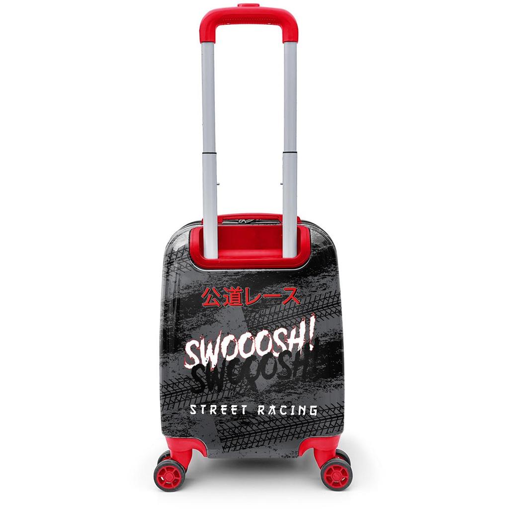 coral high Kids Black Red Anime Car Patterned Children's Suitcase 16738