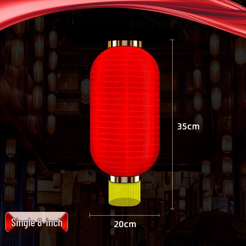 Large Red Foldable Winter Melon Lantern String for Outdoor Wedding Celebrations
