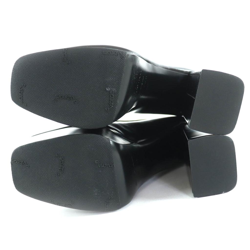 Makellose Sergio Rossi Pumps SR NORA Chunky Heel Leder schwarz Leder Damen 36.5 Gebraucht