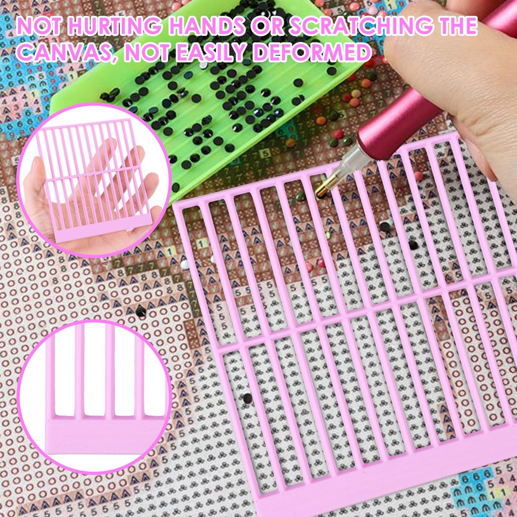 PLA Painting Ruler Alignment Tool Precision Positioning Square Painting Guide Time Saving Diamond Art Alignment Ruler for DIY