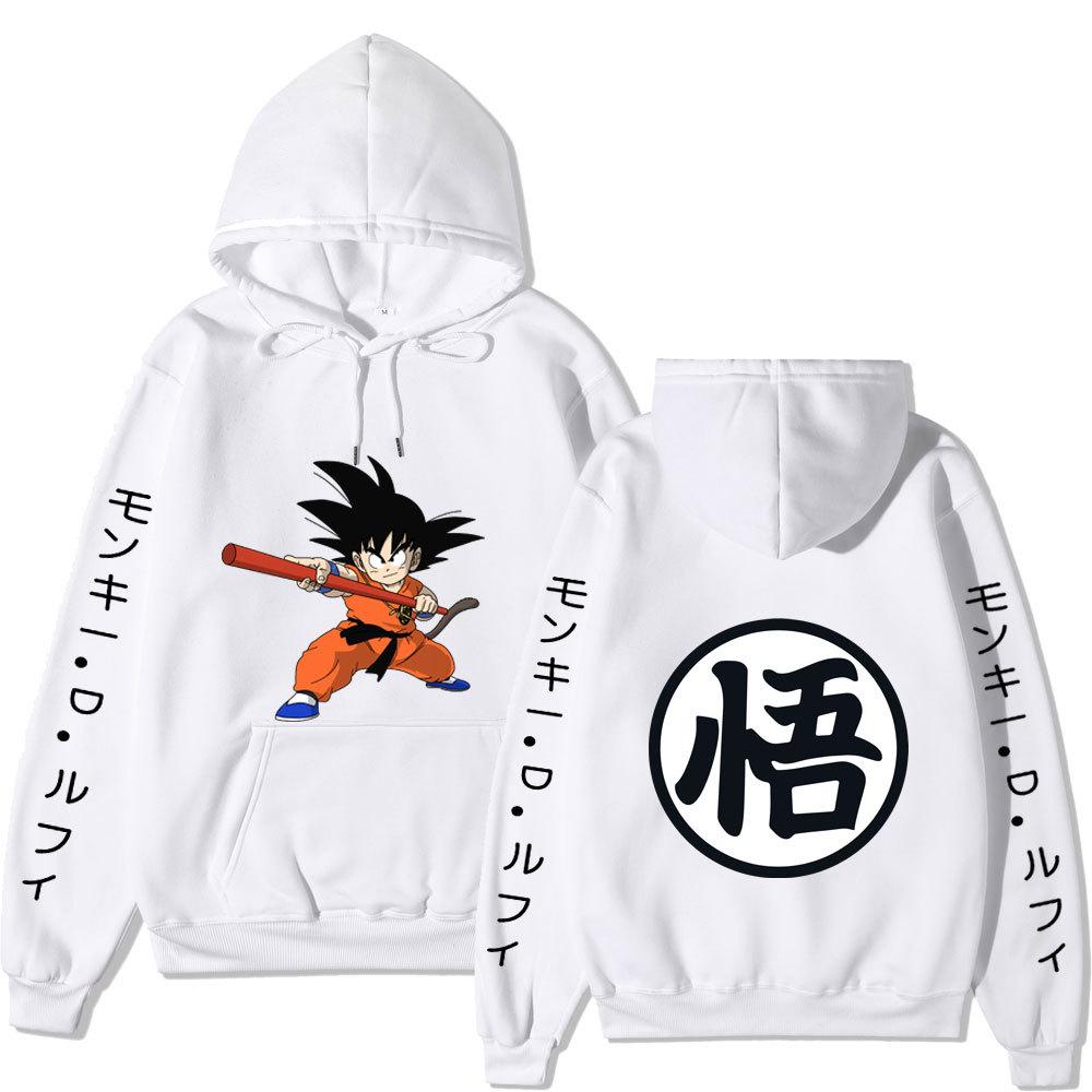 Dragon Ball Son Goku Anime Pattern Hoodie for Men Women Autumn Winter Loose Casual Long Sleeve Hooded Pullover Street Fashion Sweatshirt