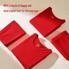 OEING Men's Red Thermal Wedding Underwear Set